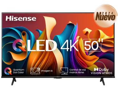 Hisense Smart TV QLED 50QD6N 50", 4K Ultra HD, Negro