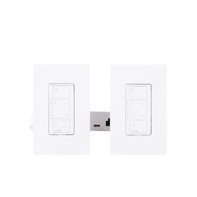 PBDGPKG2W - Lutron Caseta Wireless Kit de Iluminación Inteligente / Hub Smart Bridge / 2 Atenuadores