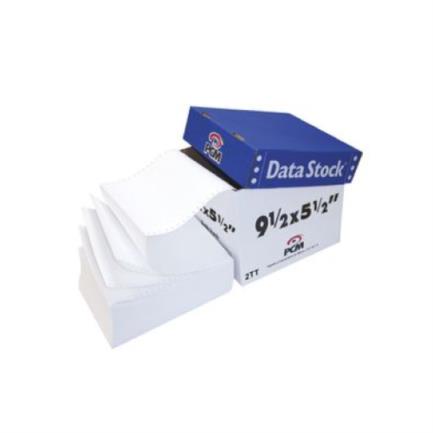Papel PCM Data Stock Blanco 9.5" x 5.5" 2Tanto C/3000, Resma de 3000 Hojas, Tamaño Oficio