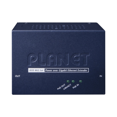 PLANET POE-E201 ampliador de red Transmisor y receptor de red Azul