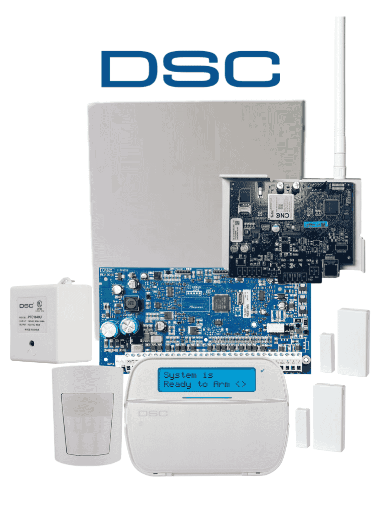 DSC NEO-RF-LCD-IPLTE-SB Paquete NEO 32 Zonas /Comunicador Dual TL280LE/Panel HS2032/Teclado RF LCD HS2LCDRF9N/2 Contactos PG9303/1 PIR Inalámbrico PG9914/Transformador/Gabinete GMX003. Sin Batería #LosPrincipales #PLANDEBENEFICIOS #LEÓN