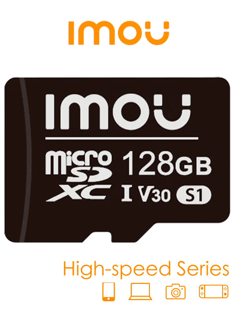 IMOU Memoria MicroSD ST2-128-S1, 128GB UHS-1, Velocidad 95MB/s, Clase 10
