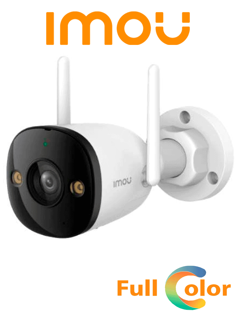 Cámara IP Bullet Imou Bullet 2E 3MP IPC-K3DN-3H0WF, Micrófono, Visión H.265, Lente 2.8mm, IR 30m, IP67, MicroSD