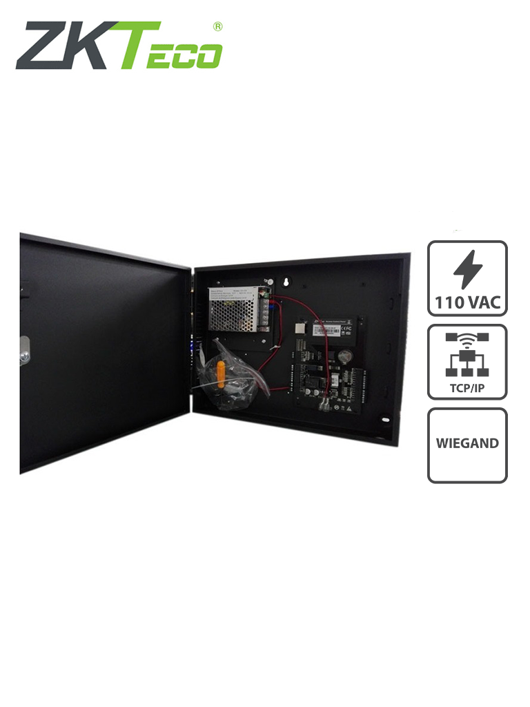 Control de Acceso ZKTeco C3200B - 2 Puertas / 4 Lectoras / PULL / Gabinete y Fuente