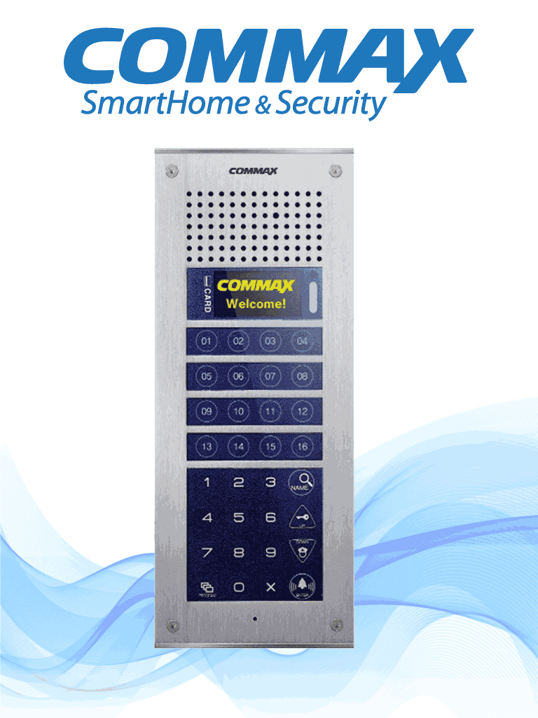 Frente de calle COMMAX CMP4BCT para videoporteros, soporta 300 monitores, apertura de puerta