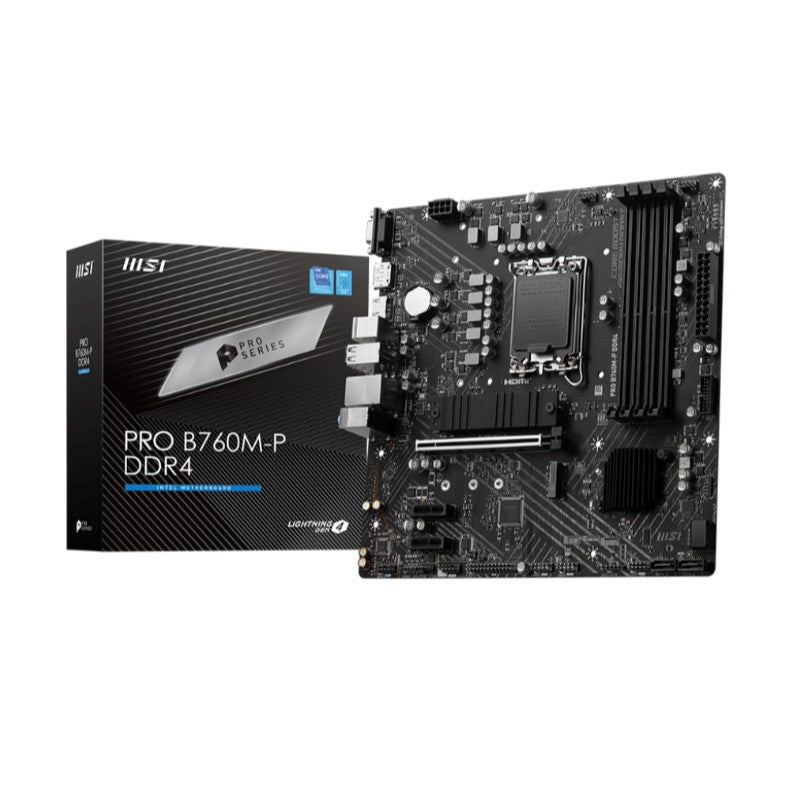 Tarjeta Madre MSI Pro B760M-P, M.2 PCIe 4.0, DDR5 4x128GB, 6800MT/s, S-1700