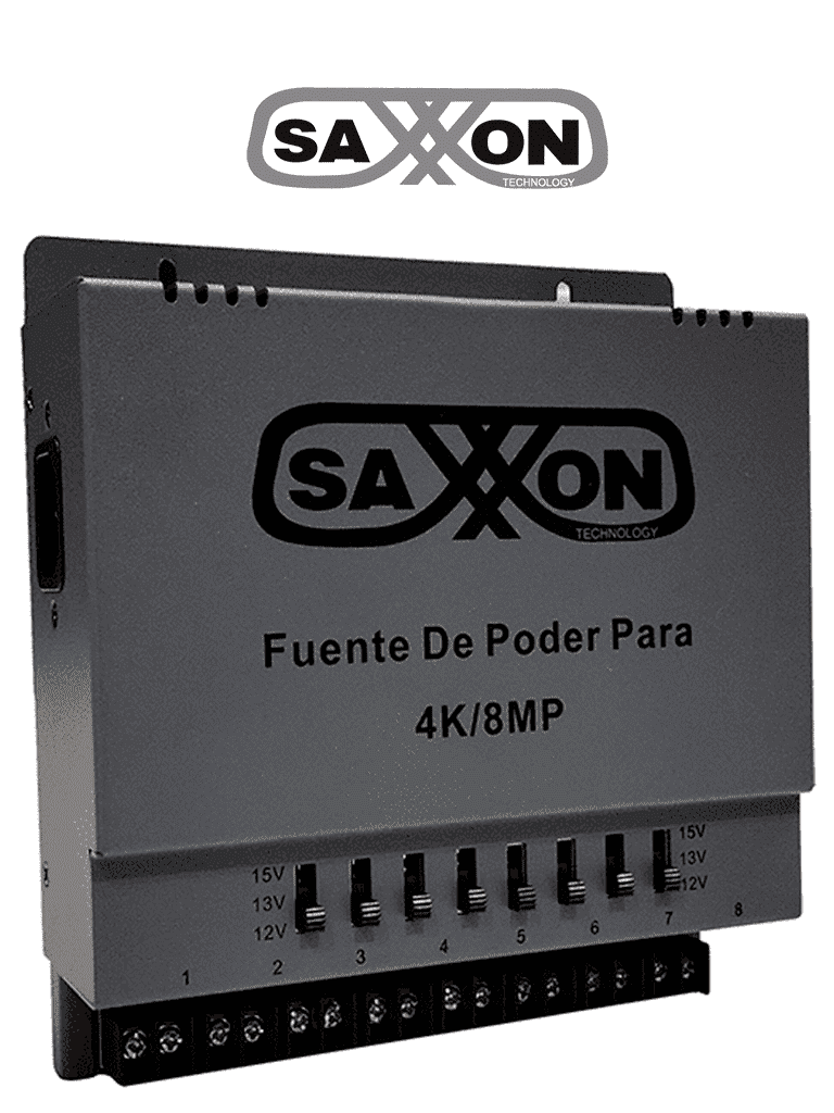 Fuente de Poder SAXXON ENERGIA PSU1208A-4K 12-15V 8 Canales 8A Pared