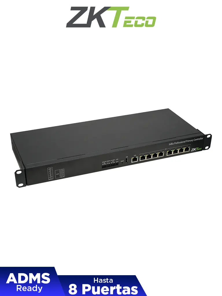 ZKTECO INBIOPC800 - Control de acceso profesional PoE hasta 8 puertas / 4,000 huellas / 40,000 tarjetas RFID / 200,000 eventos #NEWZK1