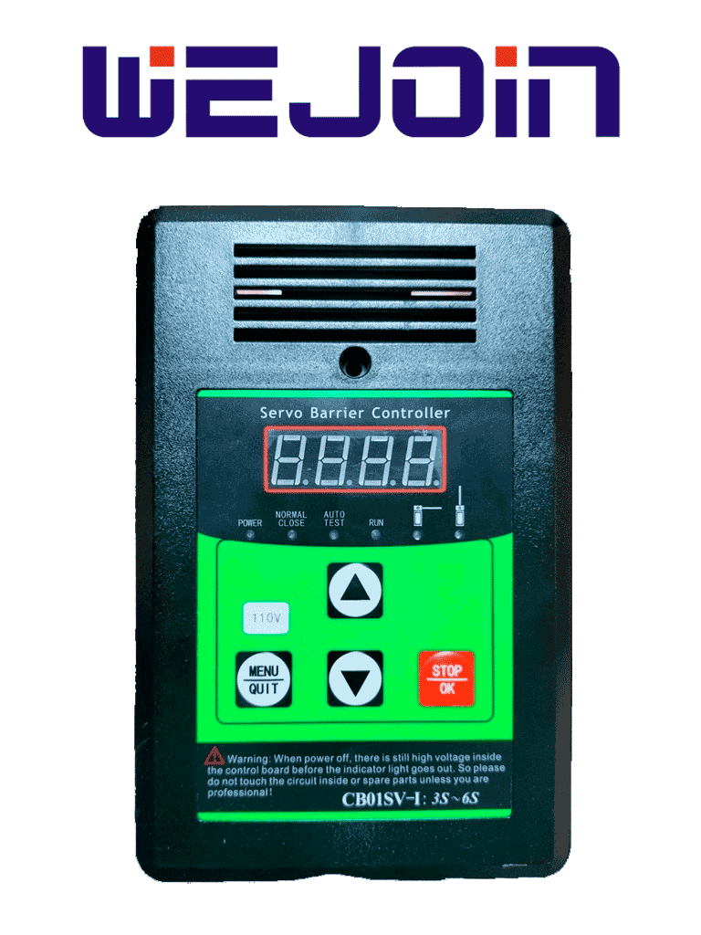 Panel de Control WEJOIN WJBCP05 con Servo Motor 3-6 Seg, 12V, Aluminio