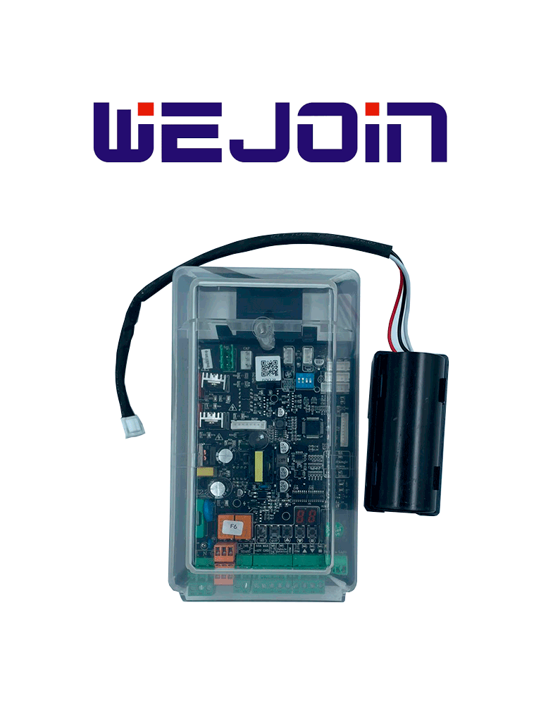 Panel de Control Wejoin WJBGMBLACK para Barrera Lógica Digital RS485, Contactos Up/Down, Incluye Capacitor MCI2Q125