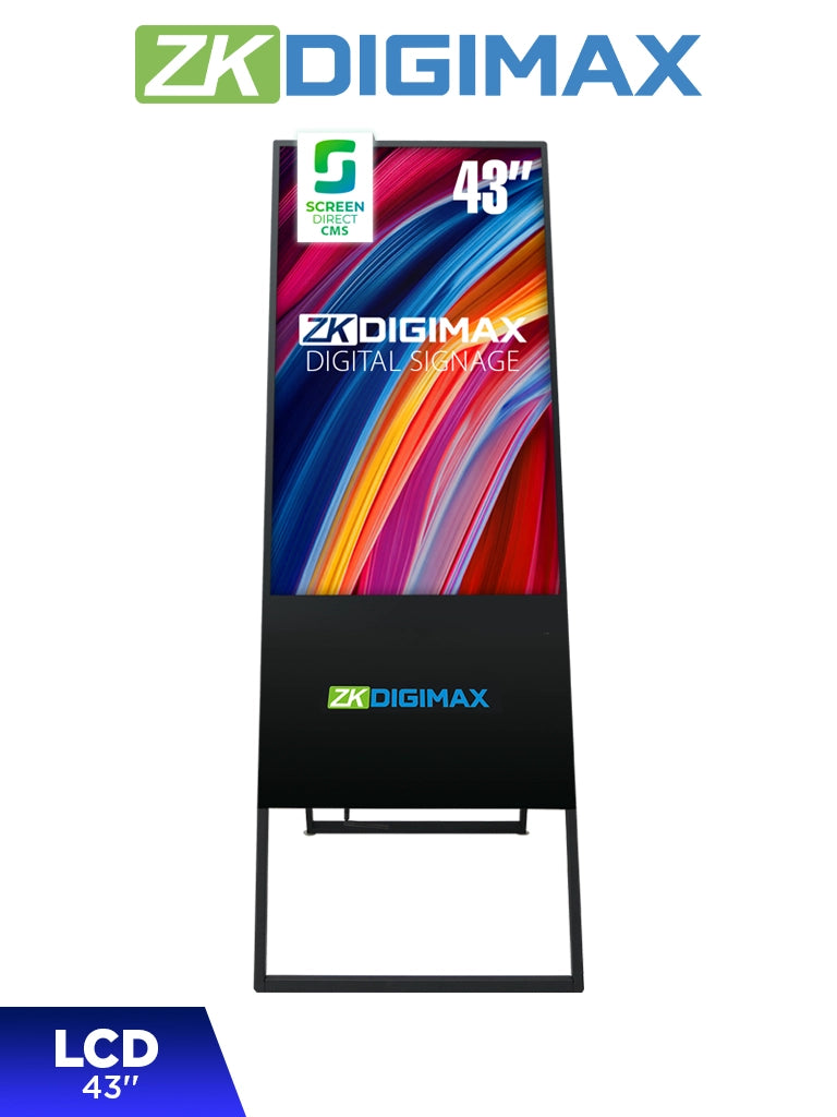 ZKTECO Pantalla LCD 43" DG03-A2F43, Full HD, Brillo 350 nits, Android 11