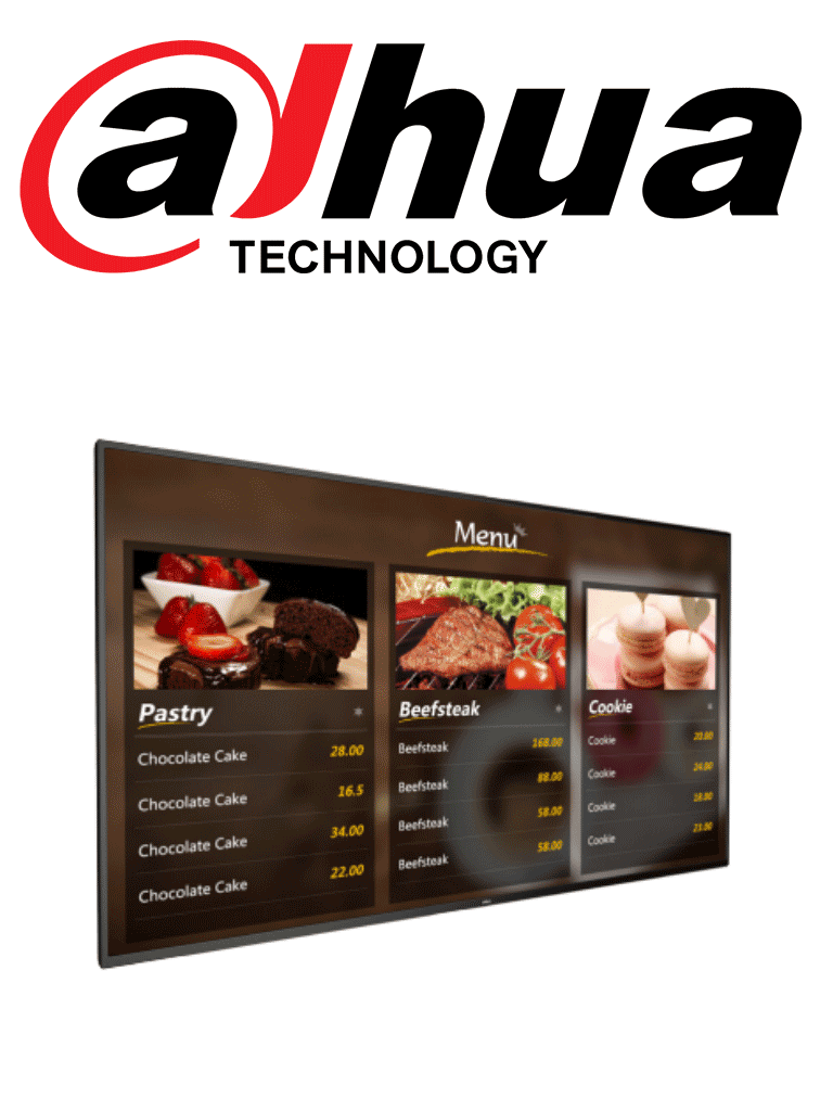Pantalla digital SIGNAGE LCD 55" Android Interior Metal Video Imágenes Texto Remoto