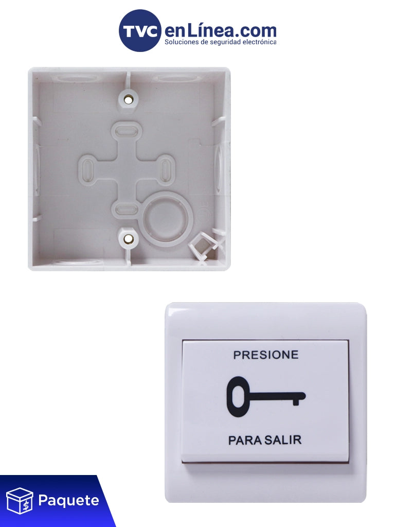 Botón de Salida Mecánico YLI PBK812PAK, Caja Plástica, Instalación Segura
