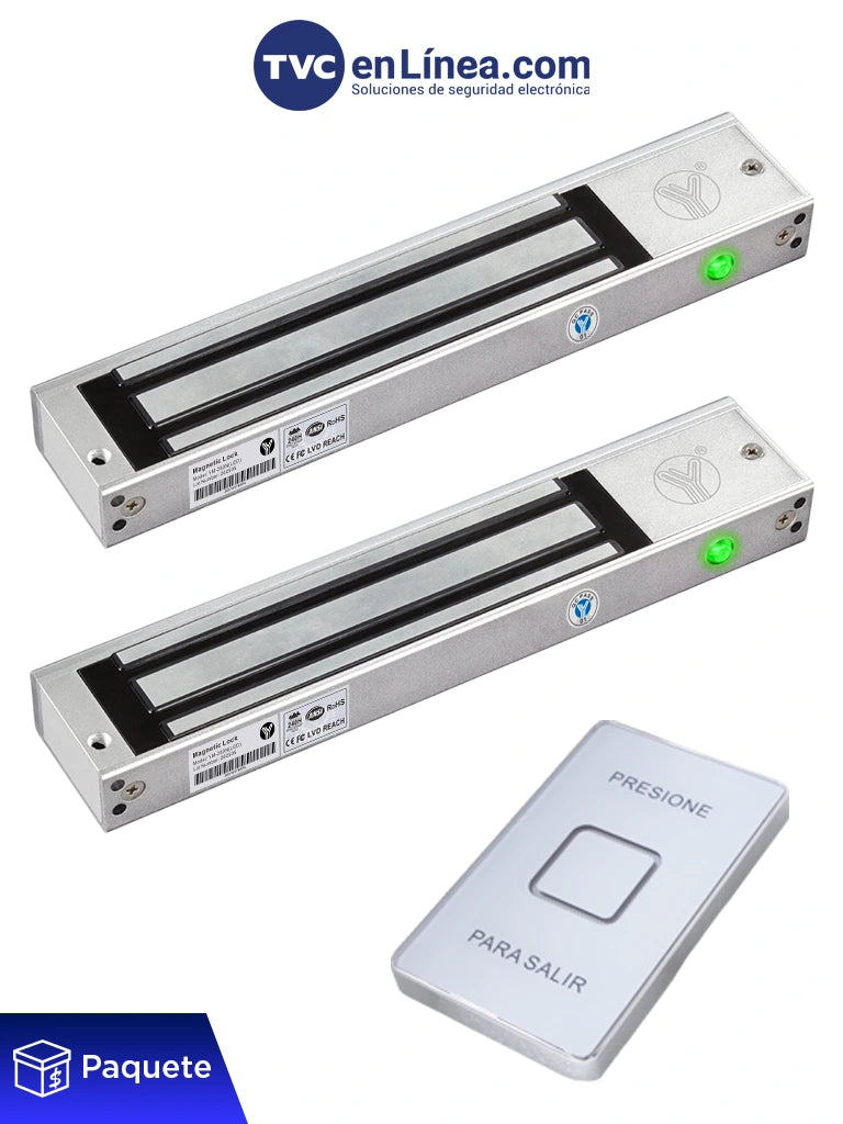 YLI Cerradura Magnética YM280NLED, 2 Piezas, 12V, 600kg Fuerza, TSK-830NC(LED)