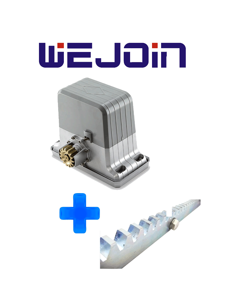 WEJOIN Motor WJPKM202P para Portón Deslizante, Soporta 1800 kg, Incluye 3 m de Cremallera WJKJCT