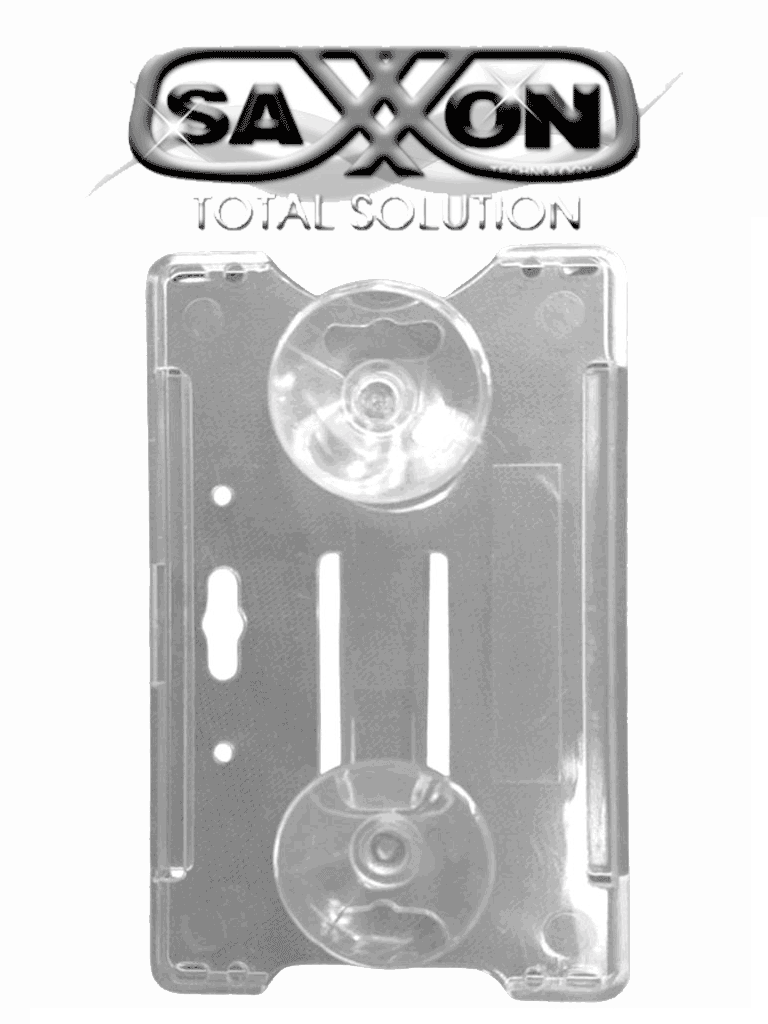 Porta Tarjeta Saxxon ASCBCT2 Transparente PVC, Compatible con Tarjetas o TAG Saxxon