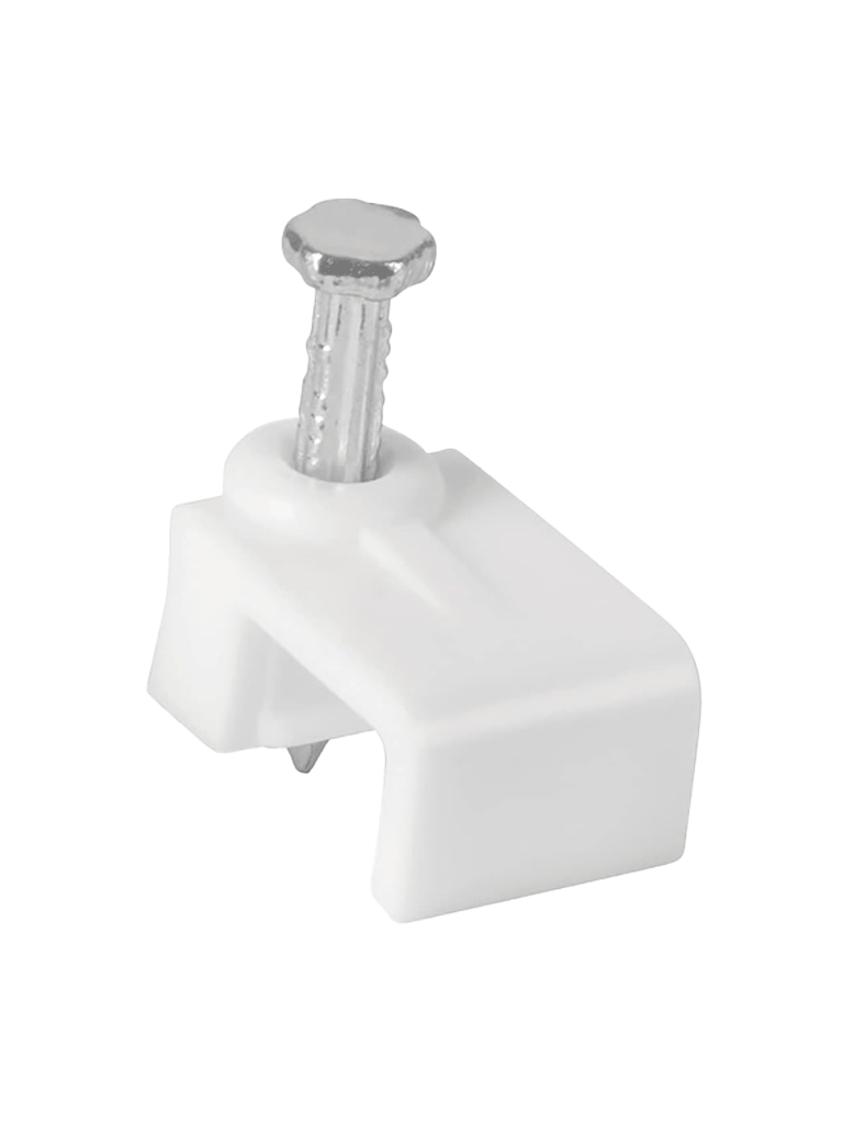 Grapa Cuadrada de Pared TCE LMG NCC 5mm WQ50, 5mm Interna, 6mm, 50 Piezas, Blanco