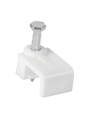 Grapa Cuadrada de Pared TCE LMG NCC 5mm WQ50, 5mm Interna, 6mm, 50 Piezas, Blanco
