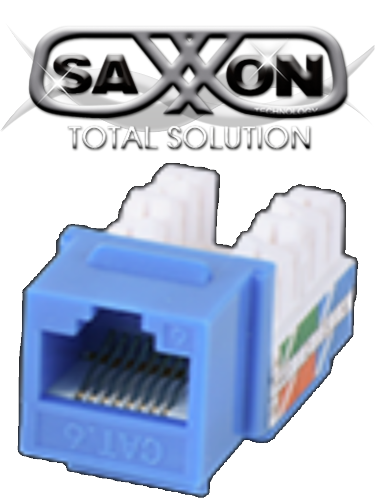 Modulo jack keystone RJ45 CAT 6 / 8 Hilos / AWG 22-26 / Color azul