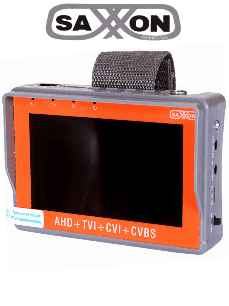 Probador de Video SAXXON TES07MC- 4" HD/ 4MP/ HDCVI/TVI/AHD/ 12vdc/ Control Coaxial/ LED