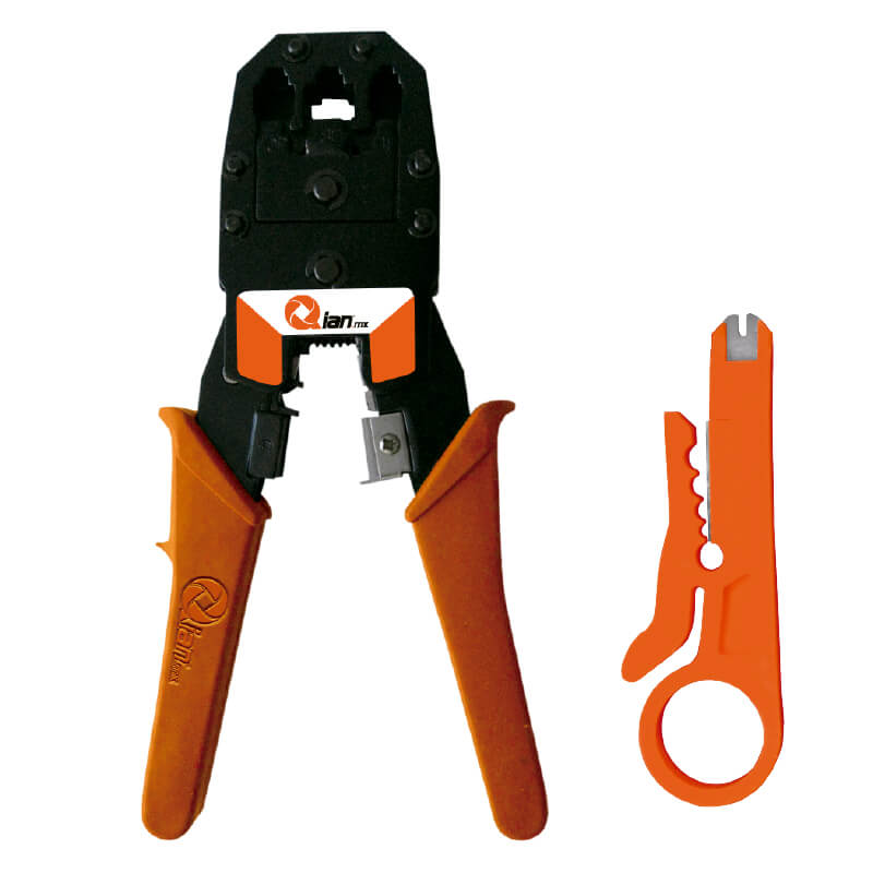 Pinza Ponchadora QIAN QAP-37401 para RJ45/RJ11/RJ12, Herramienta de Red Profesional