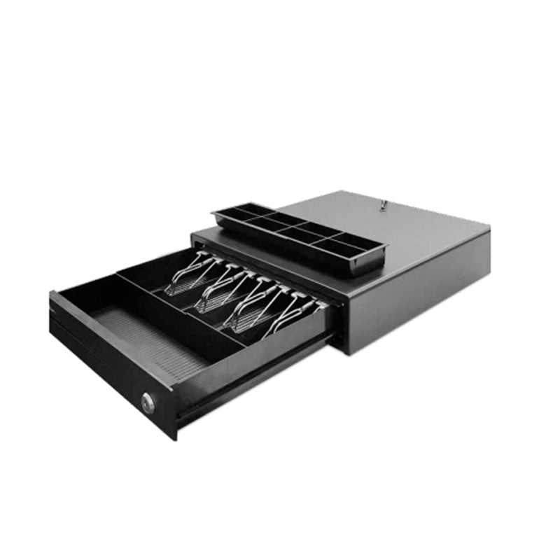 Cajón de Dinero Qian QCN-57303 Sheng / Metal / 4 Billetes / 8 Monedas / Ajustable