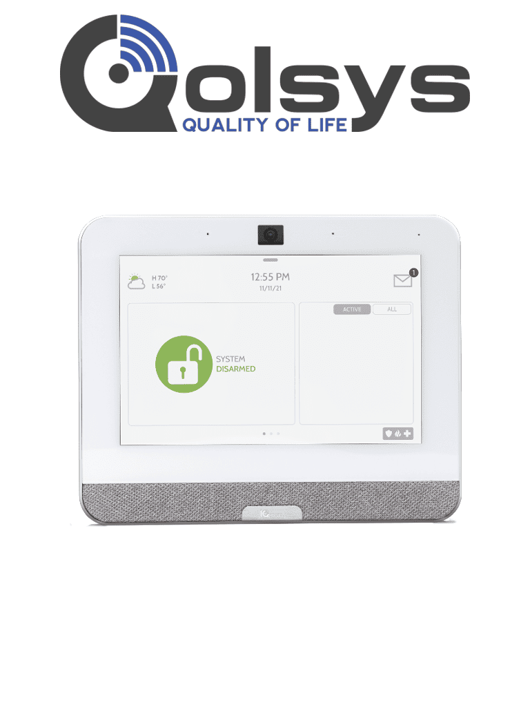 Sistema de Alarma QOLSYS IQPanel4, Pantalla Táctil 7", Power G 915MHz, 4 Bocinas Integradas 4W