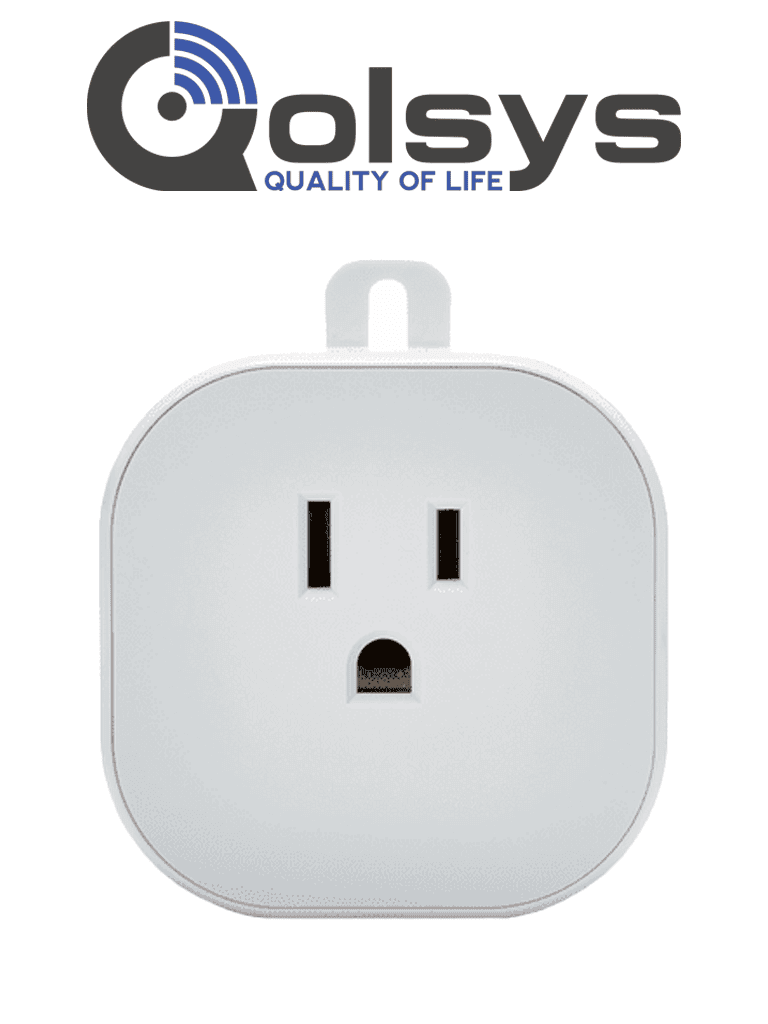 Tomacorriente Inteligente Z-Wave QOLSYS IQOUTLET, Funciona con Alarm.com, Control Remoto y Supervisión Energética