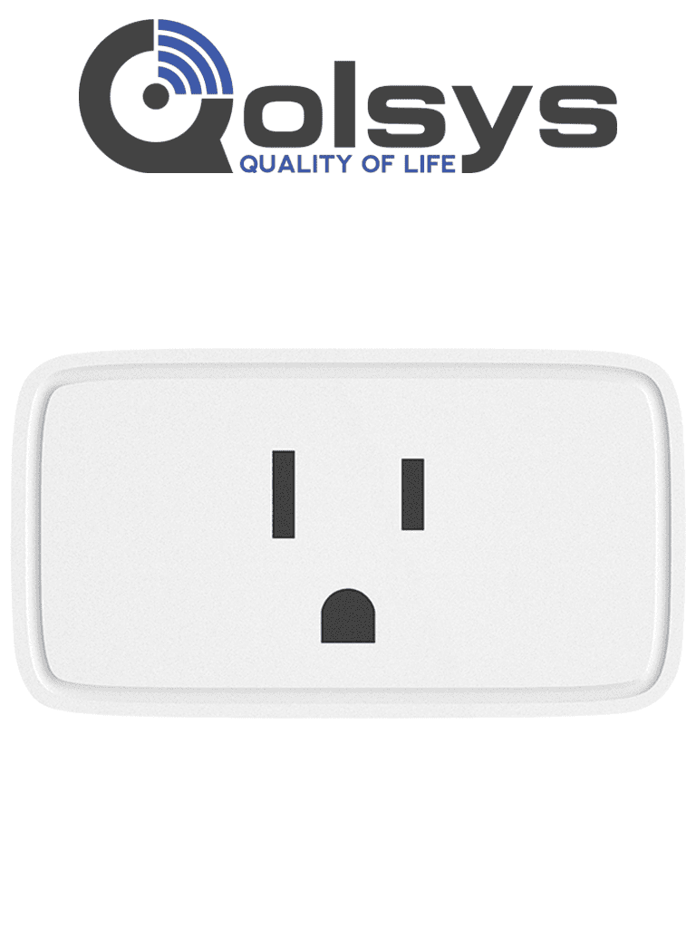Enchufe Inteligente QOLSYS con Control Remoto Wi-Fi, Programable y Monitoreo Energético