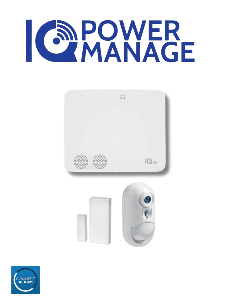 Sistema de Alarma QOLSYS IQ4NS sin pantalla, Sensor Magnético PG9303 y Detector de Movimiento con Cámara PG9934P