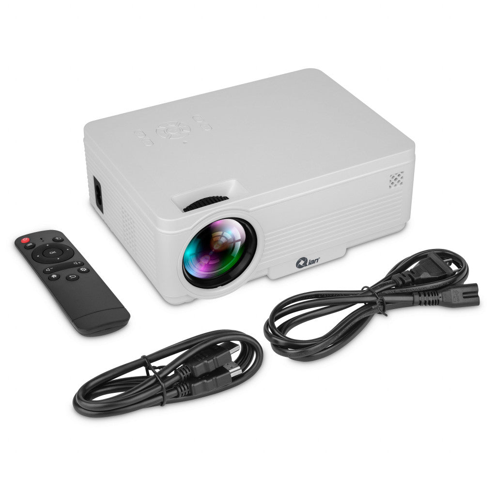 Proyector Qian QXP-ETHRX LED, 1280 x 720, 200 Lúmenes, Bluetooth, Inalámbrico, con Bocinas, Blanco