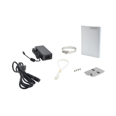 RB750P-PBr2, PowerBox, RB 5 Eth 650Mhz CPU 64MB RAM PoE Pasivo en Eth2-5