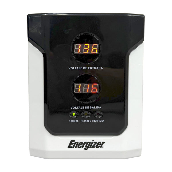ERENRLB15VA - Regulador Energizer ERENRLB15VA de 1500 VA 900 Watts línea blanca 2 contactos aterrizados corriente 10A 90-145 V