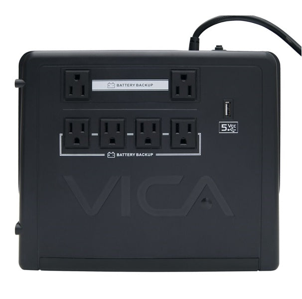 NO BREAK UPSVICA 900VA/500W 6TOMAS, 1 PUERT USB, PANTALLA LCD, PROTECCIÓN SOBRETENSIÓN