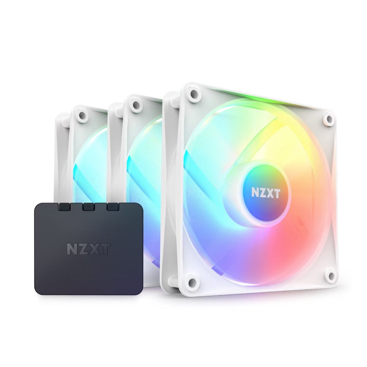 Ventilador NZXT RGB Triple 120mm Blanco, 80 CFM, 3 Ventiladores