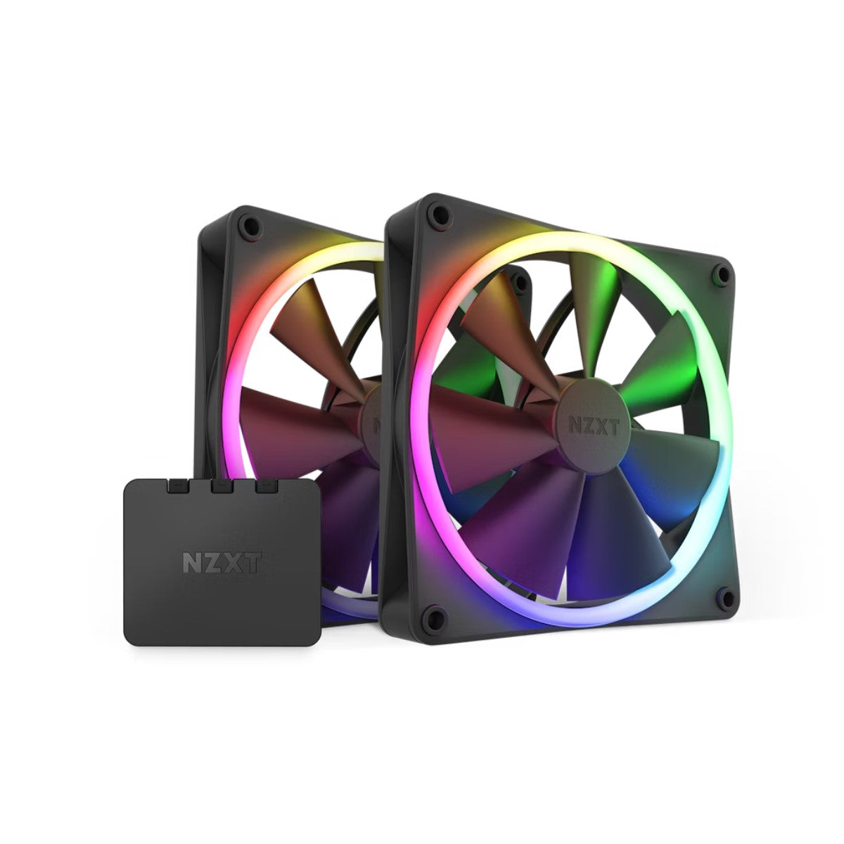 Ventilador NZXT F140 RGB Twin 140mm, 80 EA, Negro