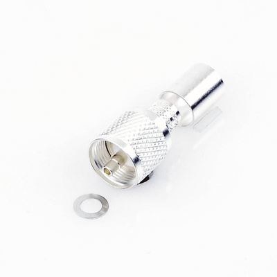 RFU-507-ST - Rf Industries,Ltd Conector UHF Macho / Anillo Plegable / Bronce Plateado RFU-507-ST