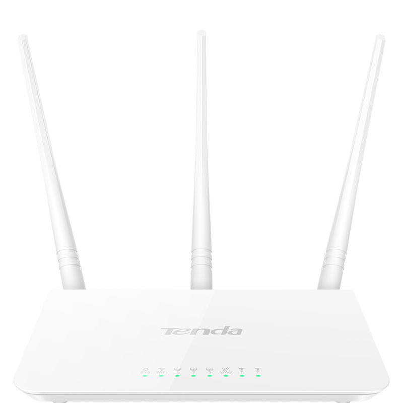 Tenda Router F3, 300 Mbps, 4 Puertos LAN, WiFi, Ideal Para Oficina