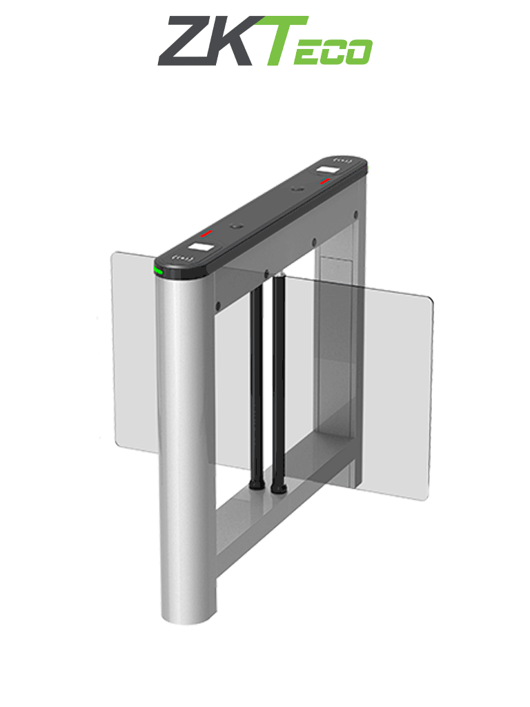 ZKTECO SATURNS1200 - Barrera Peatonal Central Abatible / Acero SPCC laminado en frío / Hasta 3 millones de ciclos / Vidrio templado 2.5D / Requiere barrera Saturn-S1000 #NEWZK1