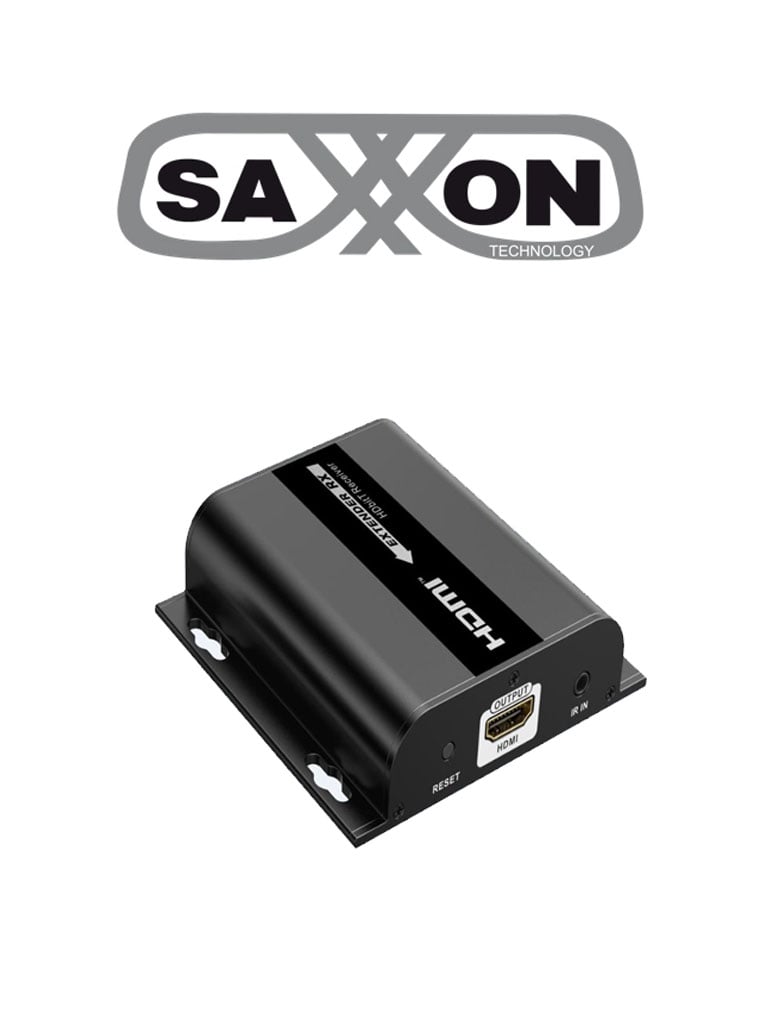 Receptor de Video HDMI sobre IP Saxxon LKV38340RX, 120m, 1080P, HDBIT, IR, Plug and Play