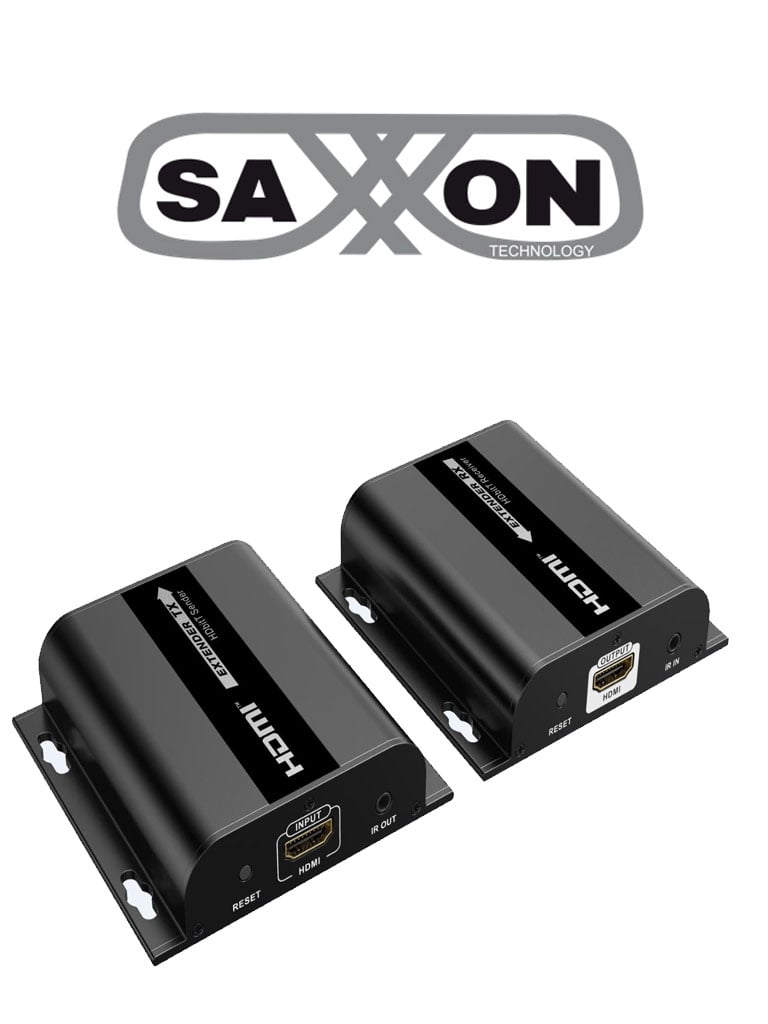 Kit extensor HDMI sobre IP SAXXON LKV38340, 1080p, Cat 5e/6, 120m, 253 receptores, 70ms, HdBIT, IR, Plug and play
