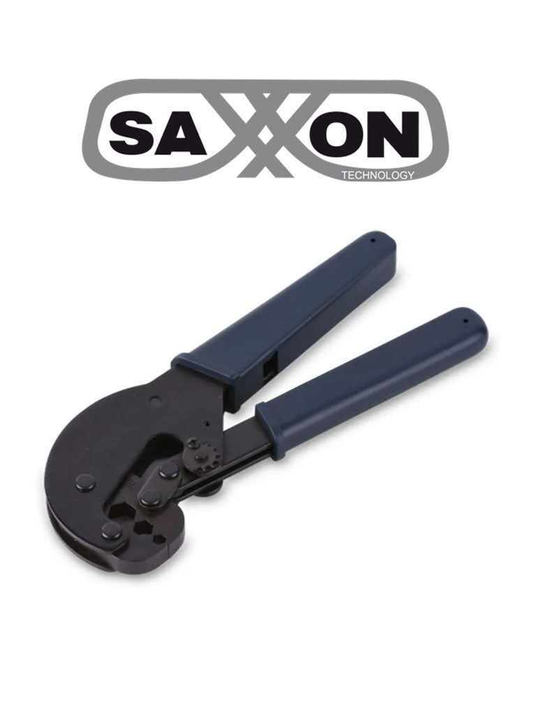 Pinzas ponchadoras coaxiales SAXXON SP106E, RG6/RG59, 3 Ranuras de Presión