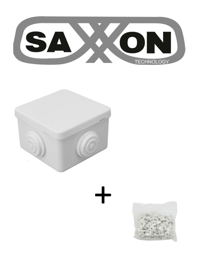 Caja de Conexiones SAXXON SWD008LMGNCC5MMR 4 Entradas 80x80x50mm Blanco 50 piezas