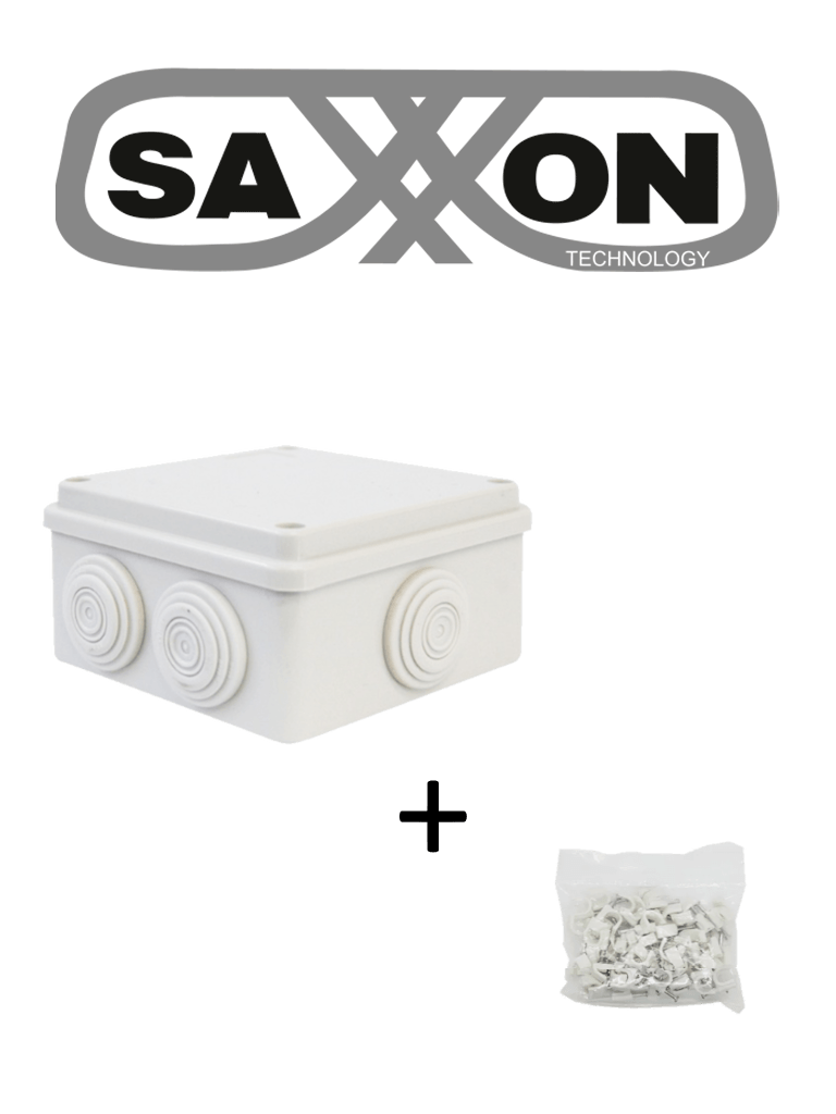 Caja de Conexiones SAXXON SWD010LMG5MMC 7 Entradas 100x100x70mm Blanco - Pack de 50