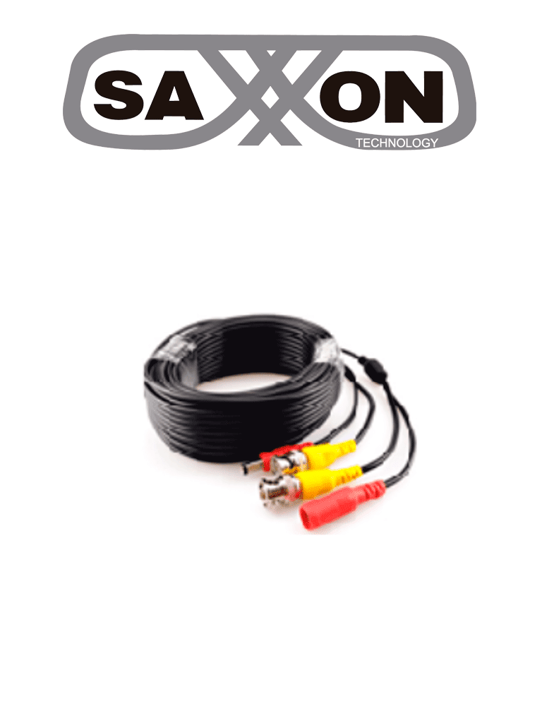 Cable Coaxial Armado SAXXON SXWB20, BNC RG59, 20 Metros, Cámaras 4K