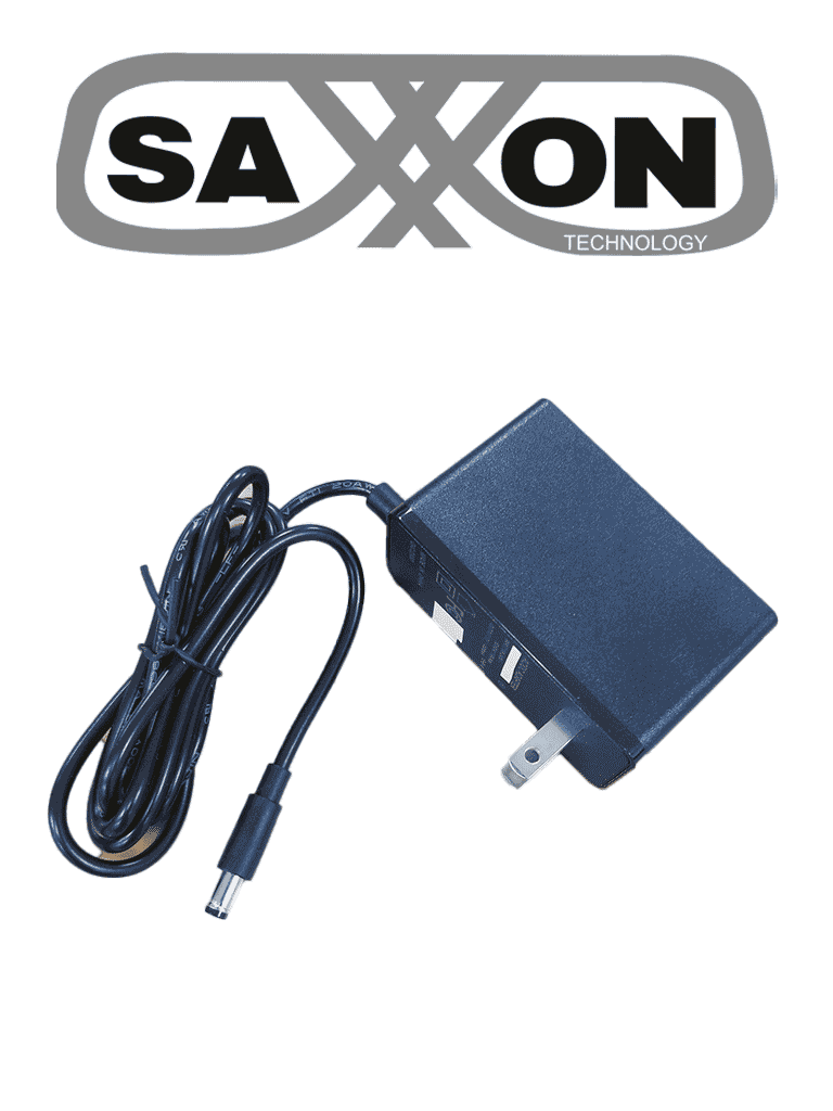 Fuente de Poder Regulada SAXXON 12Vcc 1.5A Conector Macho 100-240V - CCTV, Acceso, Asistencia