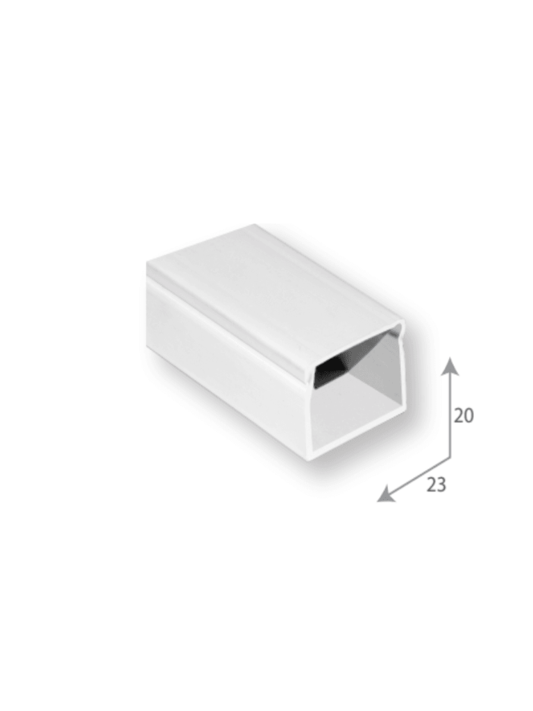 Canaleta Plástica PVC SBE-2023, 2x2.3x200 cm