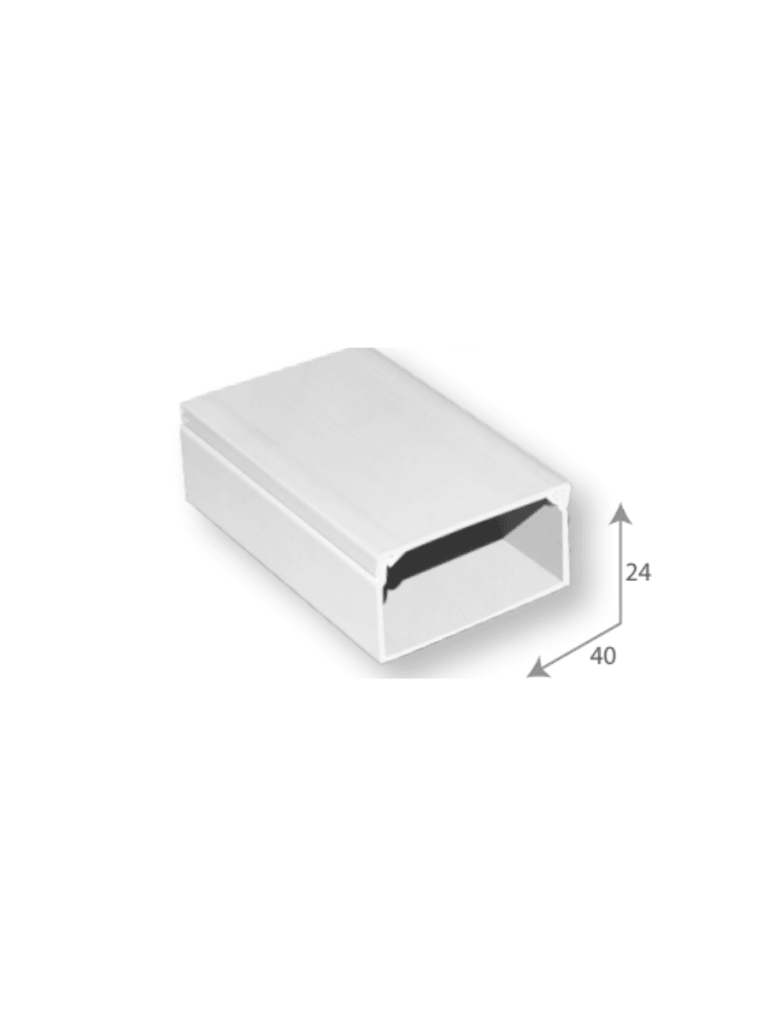 Canaleta plástica SBE TECH SBE-2440, PVC, 2.4x4 cm, 2 metros