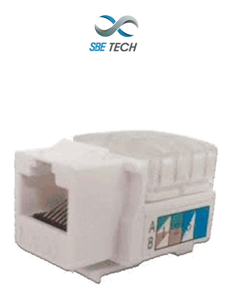 Módulo Jack Keystone RJ45 CAT 6, 8 Hilos, AWG 22-26, Blanco