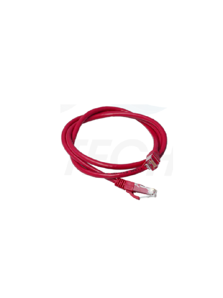 Cable de Parcheo Cat 6 SBE TECH SBE-PCC6U2.0M-RD 2m Rojo Bota Inyectada y Moldeada